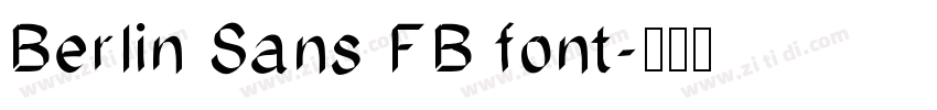 Berlin Sans FB font字体转换